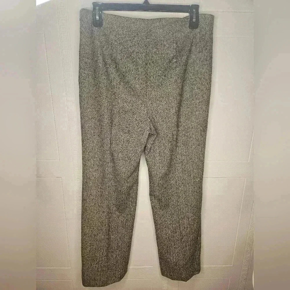 Talbots Womens High-Rise Flat Front Wide Leg Trouser Gray Tweed Sz 16 NWT - Picture 2 of 9